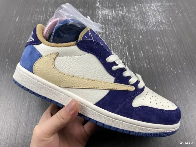 1st Kicks SCOTT DM7866-808 X TRAVIS CUSTOM AIR 1 JORDAN 0615